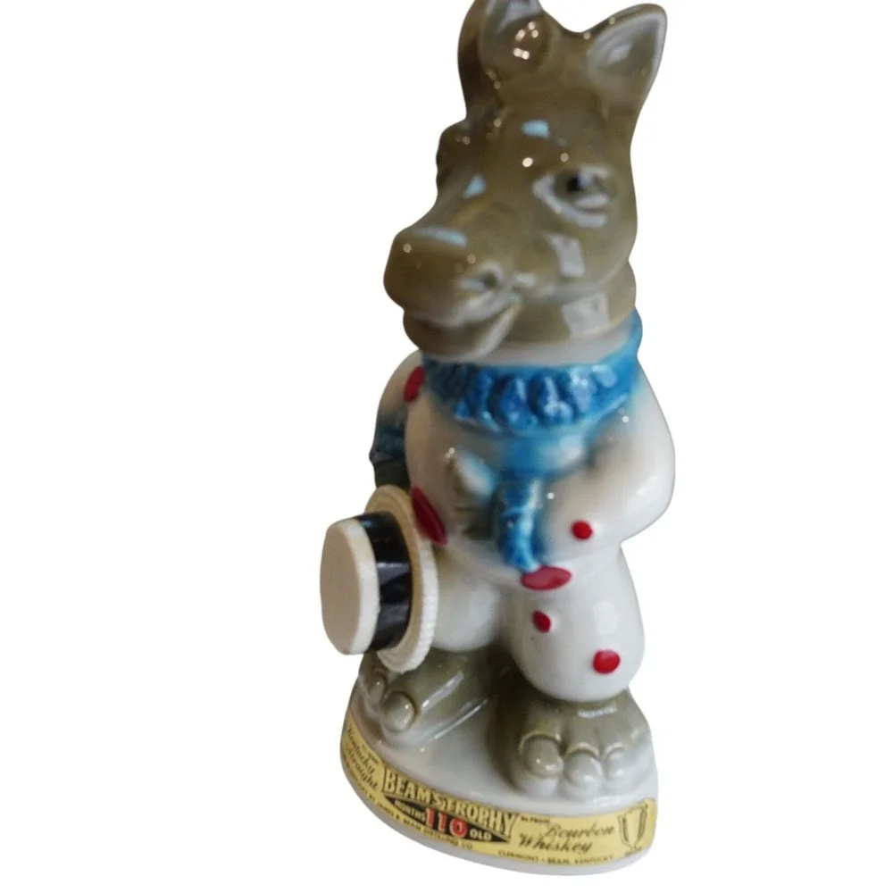 Vintage‎ Jim Beam Trophy Donkey Bourbon Whiskey Decanter Figurine Collectible